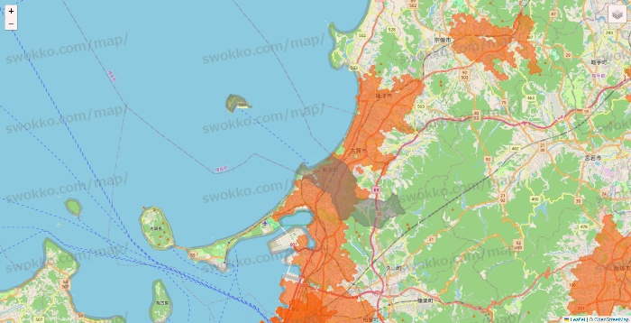 福岡県のクイックマートのエリア地図