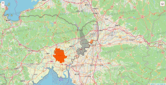 佐賀県のクイックマートのエリア地図
