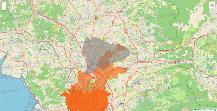 合志市のクイックマートのエリア地図