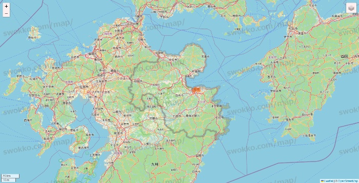 大分県のクイックマートのエリア地図