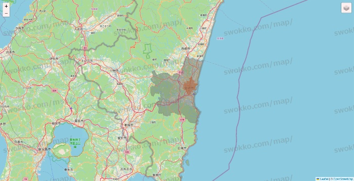 宮崎県のクイックマートのエリア地図