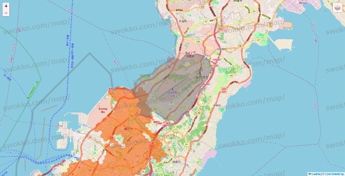 沖縄県のクイックマートのエリア地図
