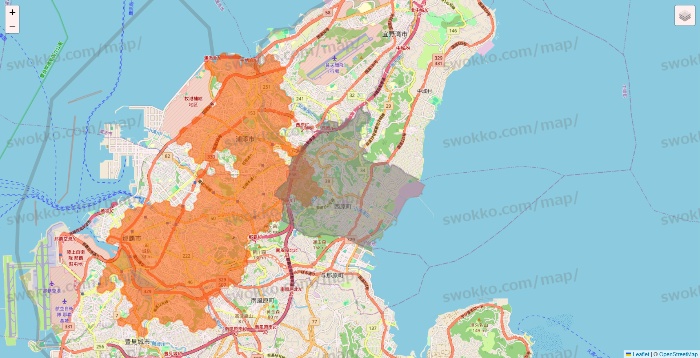沖縄県のクイックマートのエリア地図