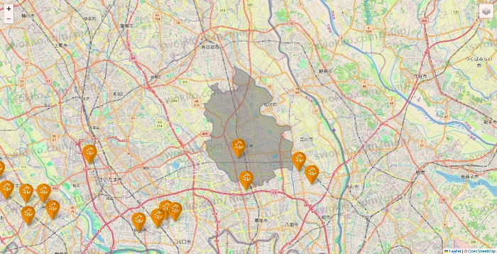 埼玉県のアコレの店舗地図