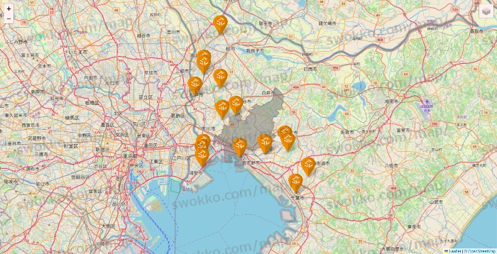 千葉県のアコレの店舗地図