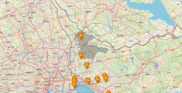 千葉県のアコレの店舗地図