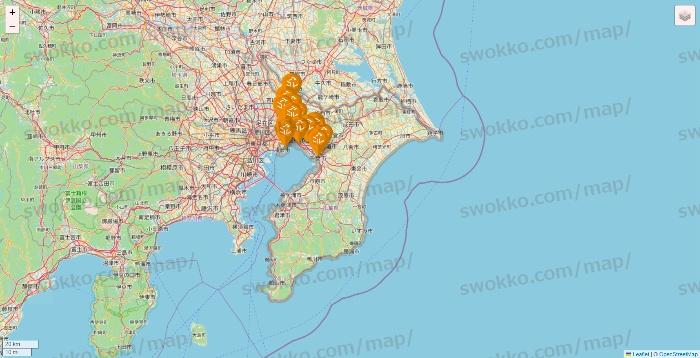 千葉県のアコレの店舗地図