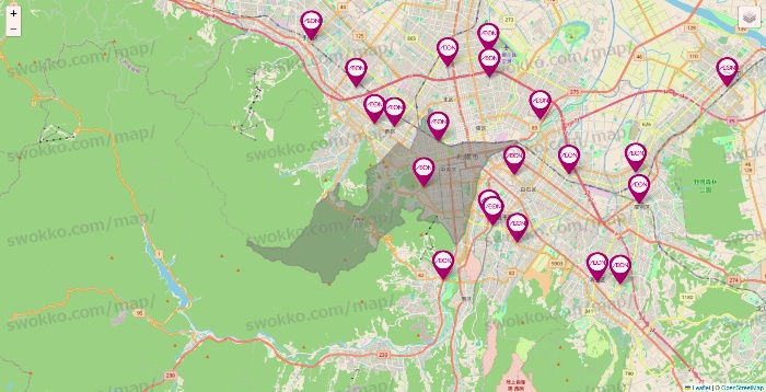 北海道のイオンの店舗地図