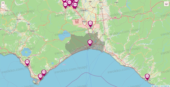 北海道のイオンの店舗地図