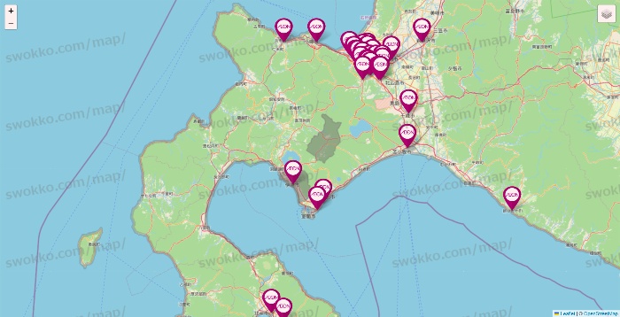 北海道のイオンの店舗地図