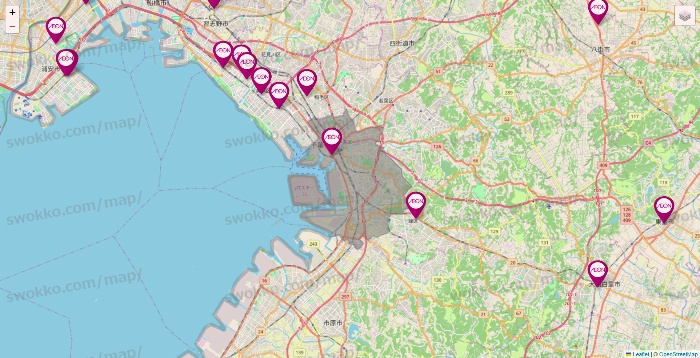 千葉県のイオンの店舗地図