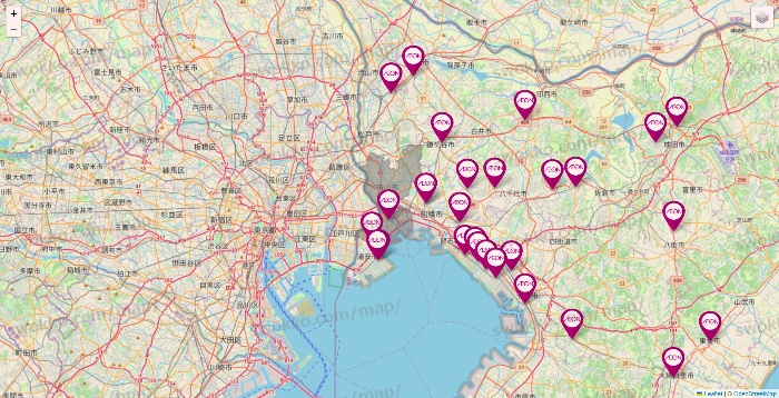 千葉県のイオンの店舗地図