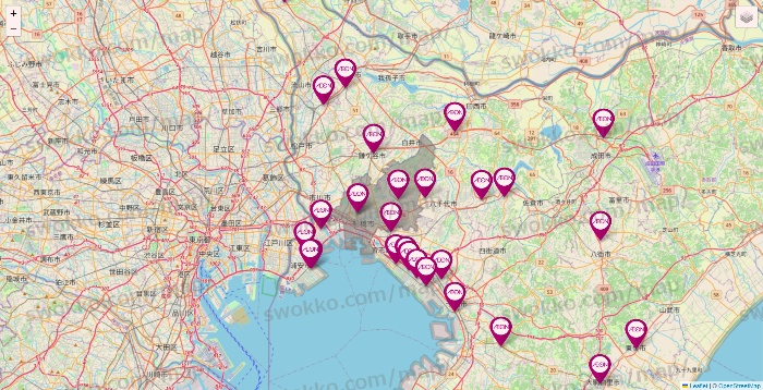 千葉県のイオンの店舗地図