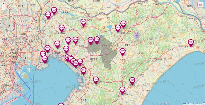 千葉県のイオンの店舗地図