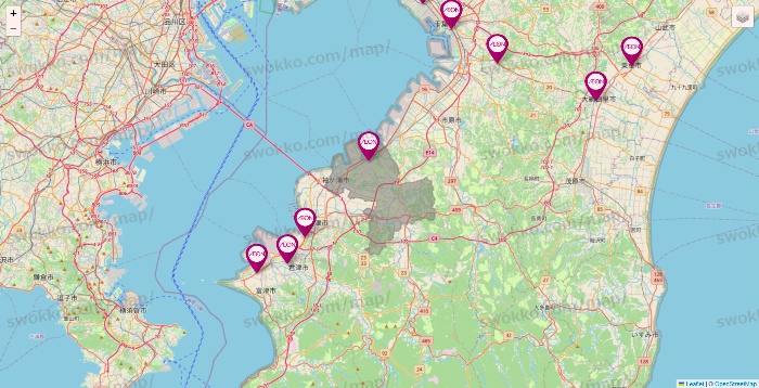 千葉県のイオンの店舗地図