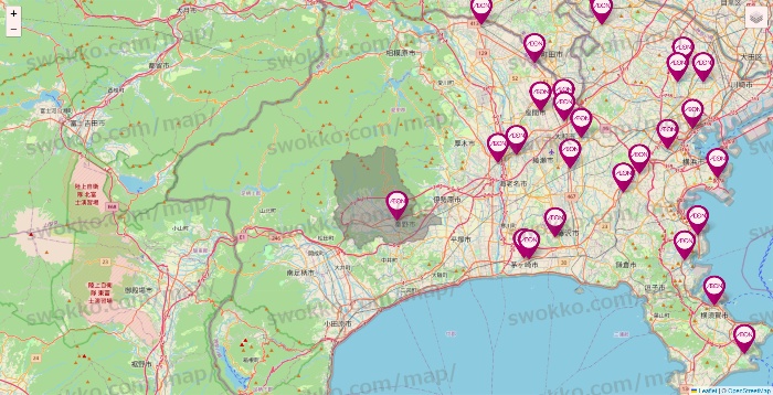 神奈川県のイオンの店舗地図
