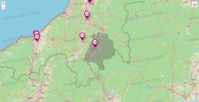 新潟県のイオンの店舗地図