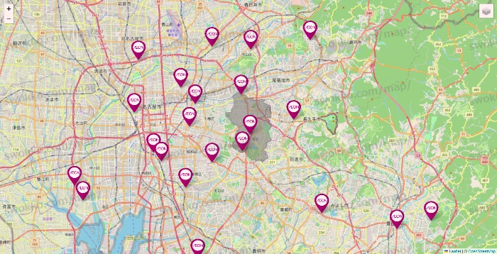 愛知県のイオンの店舗地図