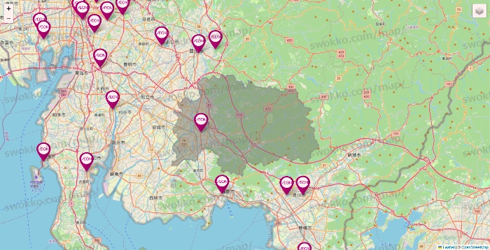 愛知県のイオンの店舗地図