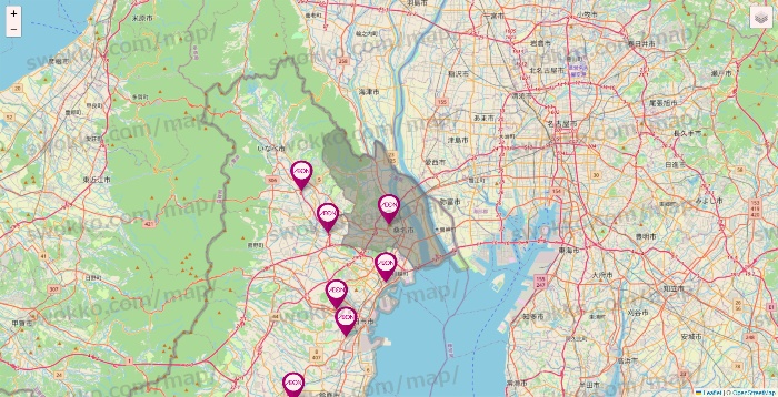 三重県のイオンの店舗地図