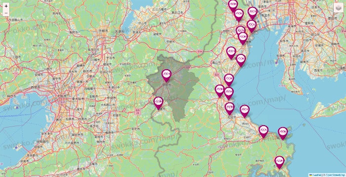 三重県のイオンの店舗地図