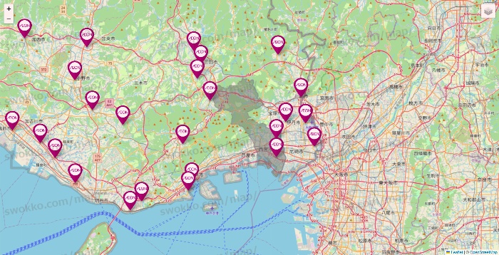 兵庫県のイオンの店舗地図