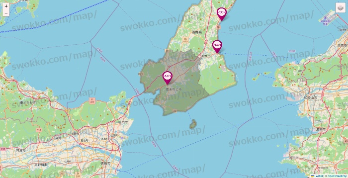 兵庫県のイオンの店舗地図