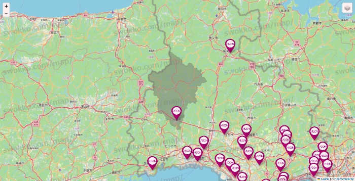 兵庫県のイオンの店舗地図