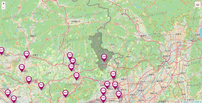 兵庫県のイオンの店舗地図