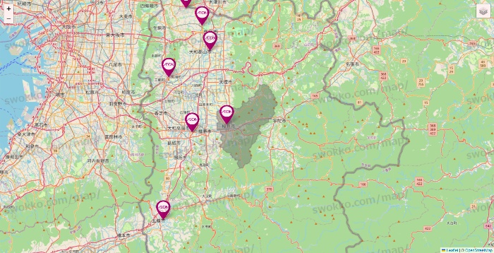 奈良県のイオンの店舗地図