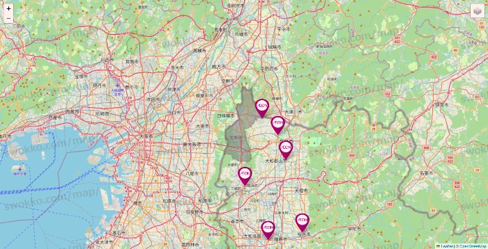 奈良県のイオンの店舗地図