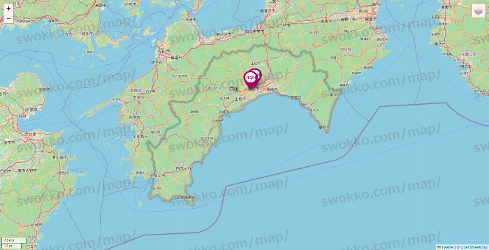 高知県のイオンの店舗地図