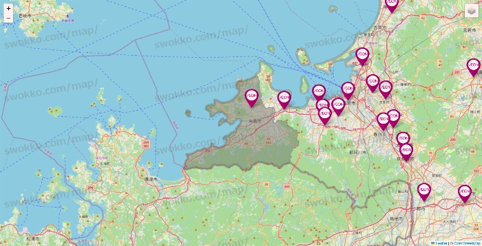 福岡県のイオンの店舗地図