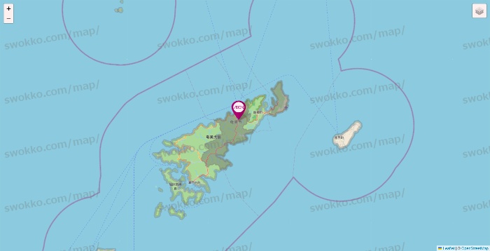 鹿児島県のイオンの店舗地図