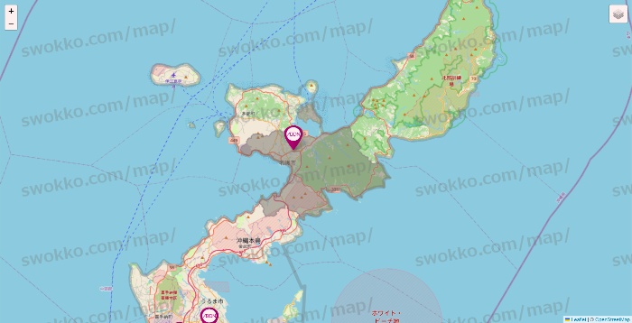 沖縄県のイオンの店舗地図