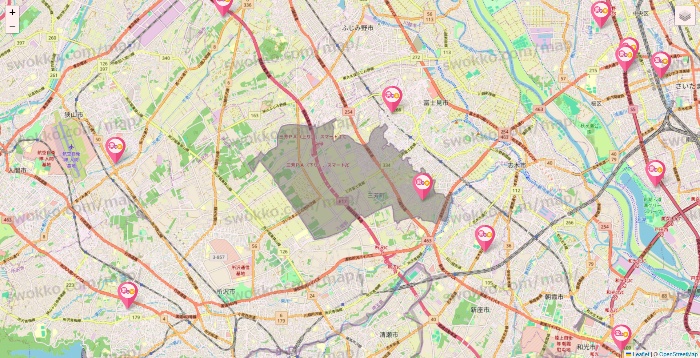 埼玉県の愛の家の施設地図