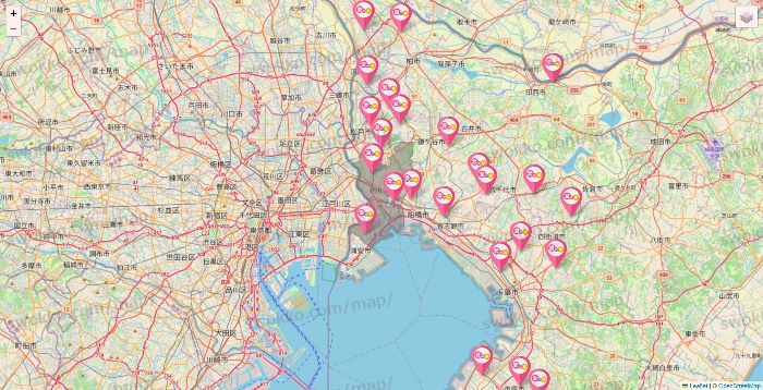 千葉県の愛の家の施設地図