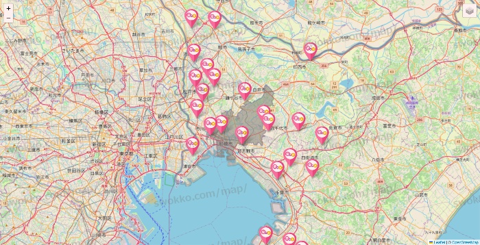 千葉県の愛の家の施設地図