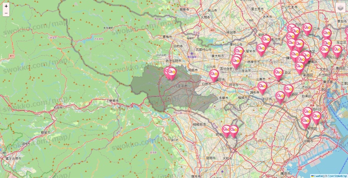 東京都の愛の家の施設地図