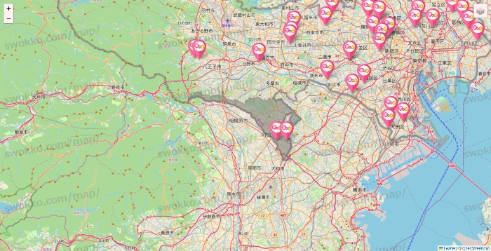 東京都の愛の家の施設地図