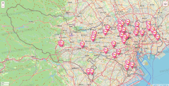 東京都の愛の家の店舗地図