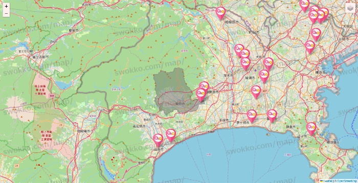 神奈川県の愛の家の施設地図