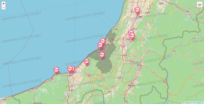 新潟県の愛の家の施設地図