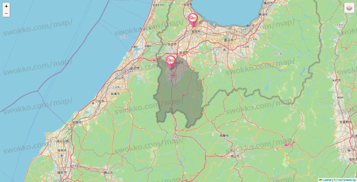 富山県の愛の家の施設地図