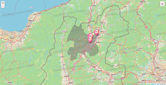 長野県の愛の家の施設地図