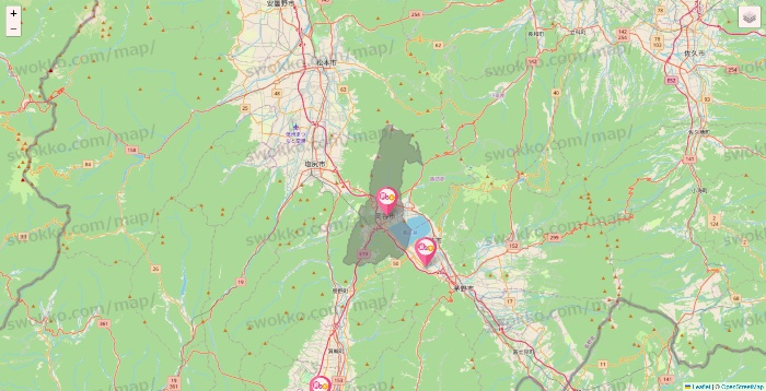 長野県の愛の家の施設地図
