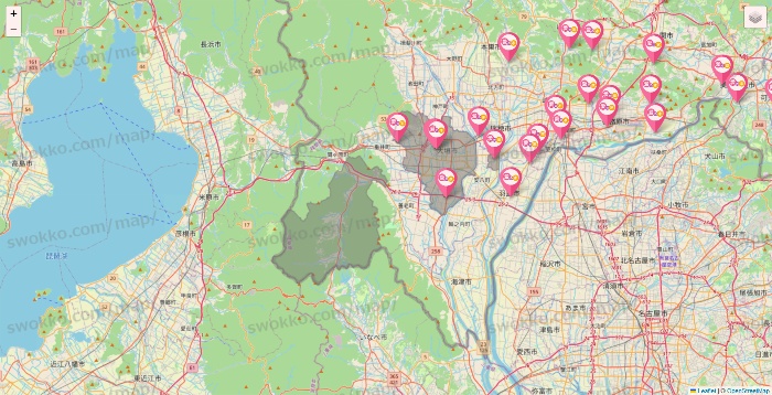 岐阜県の愛の家の施設地図