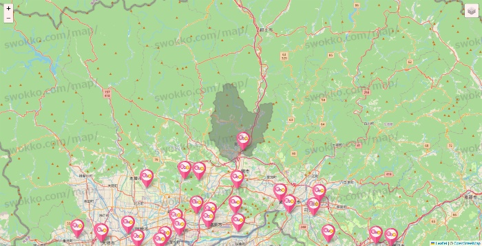 岐阜県の愛の家の施設地図