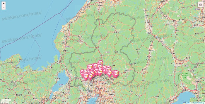 岐阜県の愛の家の施設地図