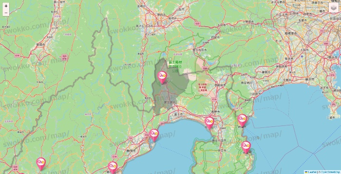 静岡県の愛の家の施設地図